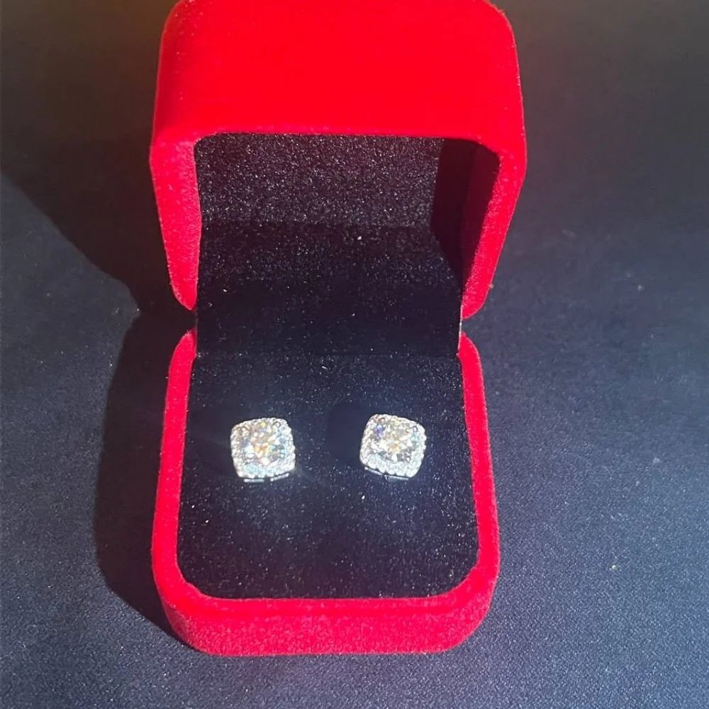 CERT 1 CTW Moissanite Earrings